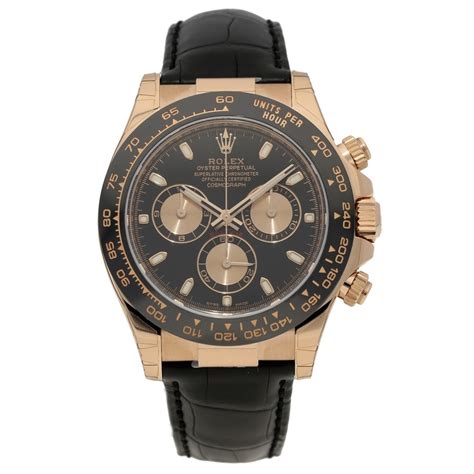 rolex daytona gold with leather strap|genuine Rolex leather straps.